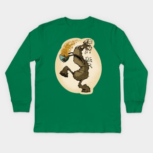 Mac n' Cheese Tree Man Kids Long Sleeve T-Shirt